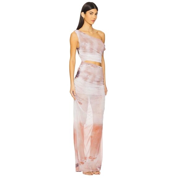 SNDYS Kilee Maxi Dress in Print Small New Womens Cut out Gown - Picture 4 of 16